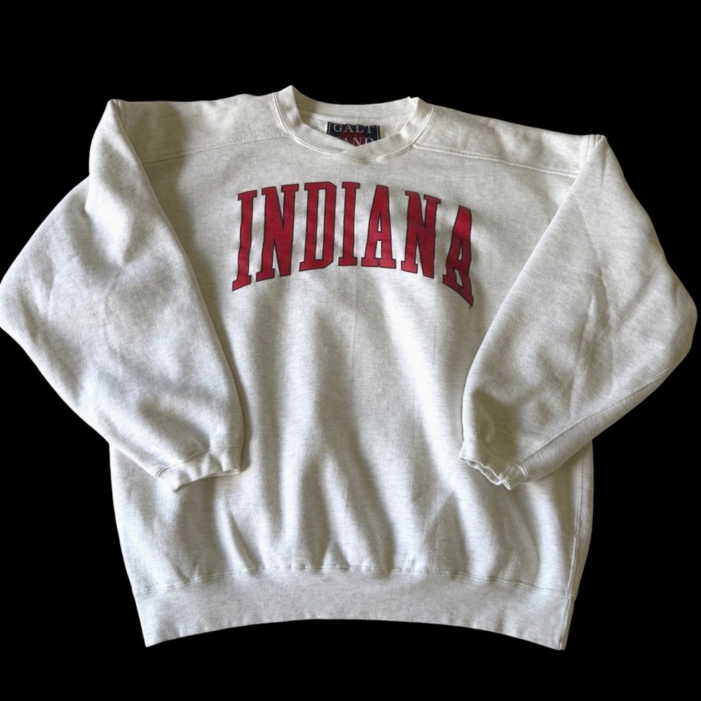 90's‎ Galt Sand Indiana University Hoosiers Sweatshirt XL Gray Crewneck NCAA